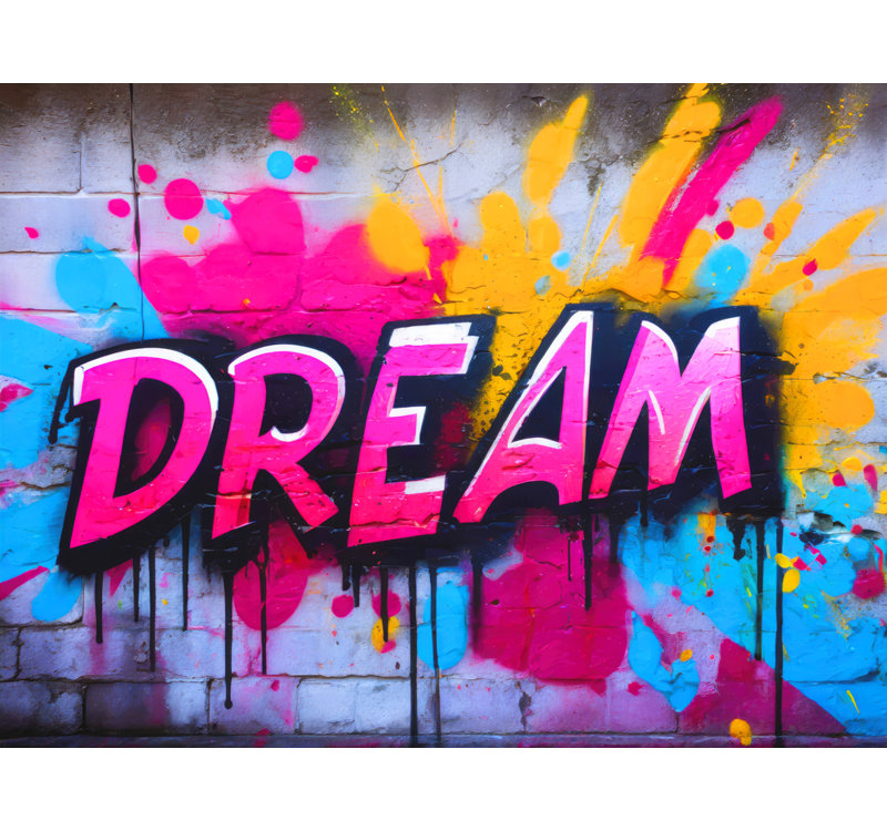 Wrought Studio™ Neon Graffiti Dream 4 by Stephen Chambers